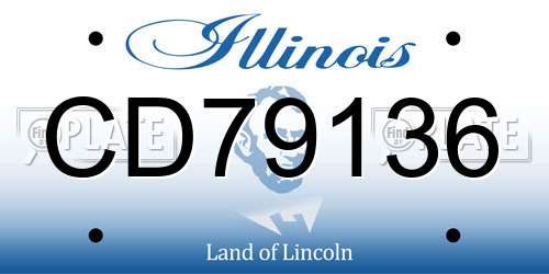 CD79136 Illinois License Plate