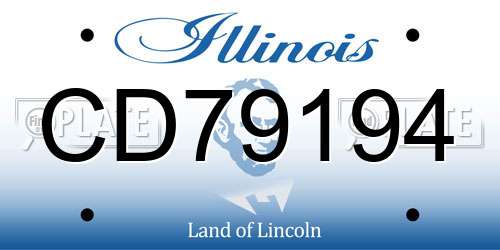 CD79194 Illinois License Plate