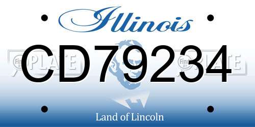 CD79234 Illinois License Plate