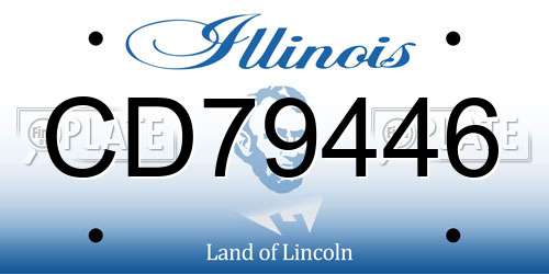 CD79446 Illinois License Plate