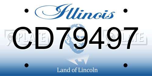 CD79497 Illinois License Plate