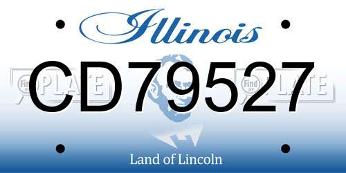 CD79527 Illinois License Plate