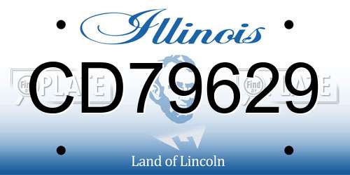 CD79629 Illinois License Plate