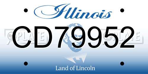 CD79952 Illinois License Plate