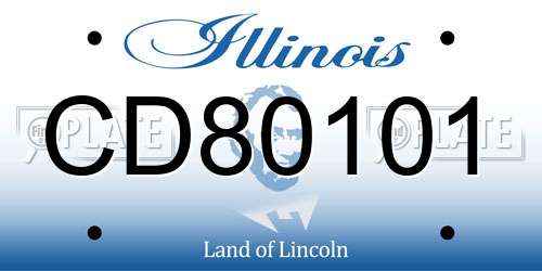 CD80101 Illinois License Plate
