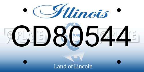 CD80544 Illinois License Plate