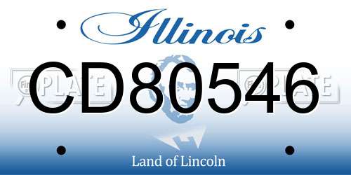 CD80546 Illinois License Plate