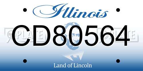 CD80564 Illinois License Plate