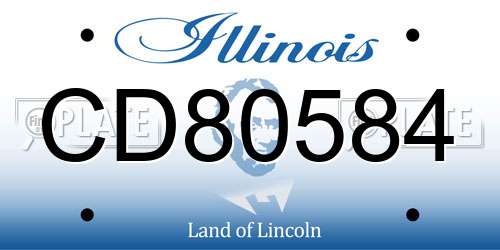 CD80584 Illinois License Plate