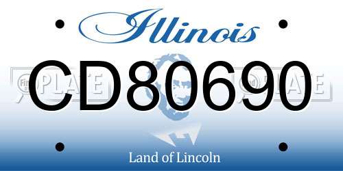 CD80690 Illinois License Plate