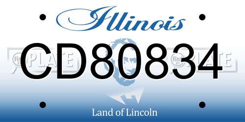 CD80834 Illinois License Plate