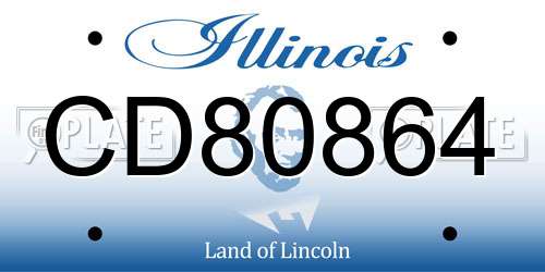 CD80864 Illinois License Plate