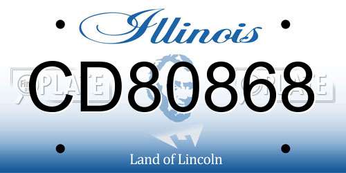 CD80868 Illinois License Plate