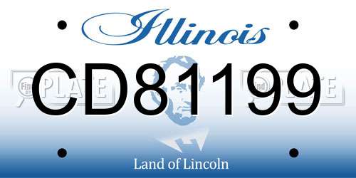 CD81199 Illinois License Plate