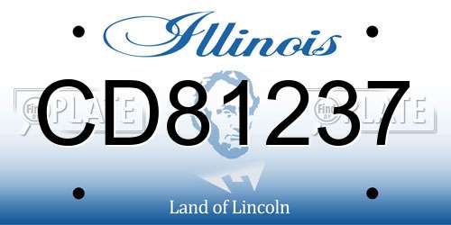 CD81237 Illinois License Plate