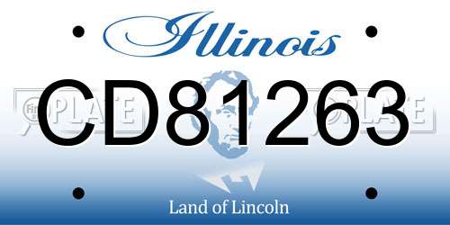 CD81263 Illinois License Plate