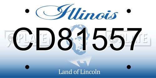 CD81557 Illinois License Plate
