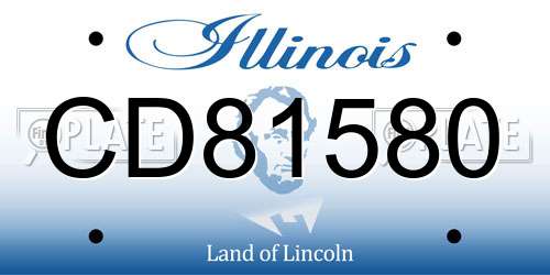CD81580 Illinois License Plate
