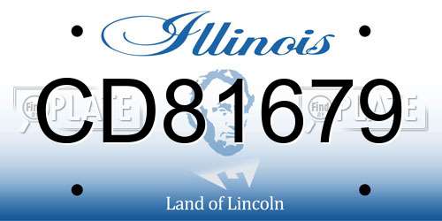 CD81679 Illinois License Plate