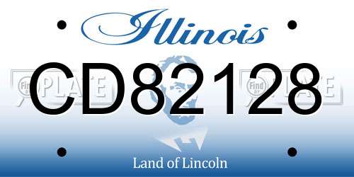 CD82128 Illinois License Plate