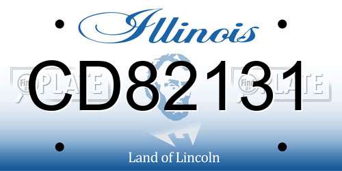 CD82131 Illinois License Plate