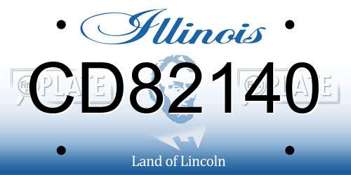 CD82140 Illinois License Plate