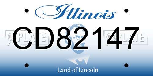 CD82147 Illinois License Plate