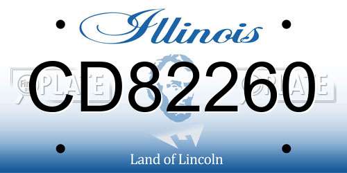 CD82260 Illinois License Plate