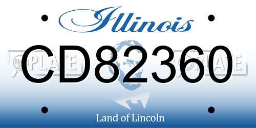 CD82360 Illinois License Plate