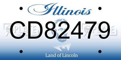 CD82479 Illinois License Plate
