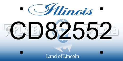 CD82552 Illinois License Plate
