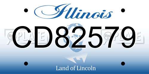 CD82579 Illinois License Plate