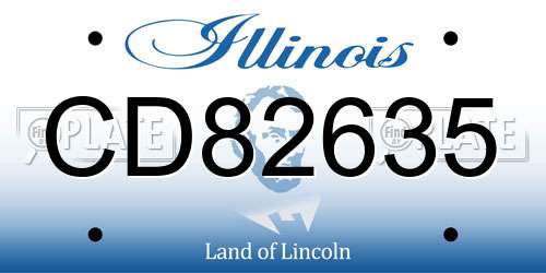 CD82635 Illinois License Plate