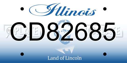 CD82685 Illinois License Plate