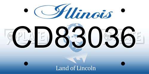 CD83036 Illinois License Plate