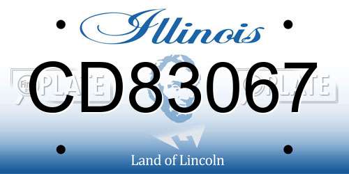 CD83067 Illinois License Plate