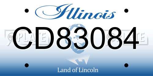CD83084 Illinois License Plate