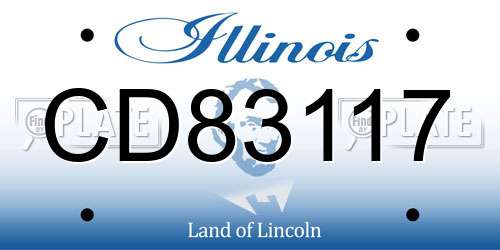 CD83117 Illinois License Plate