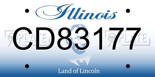 CD83177 Illinois License Plate