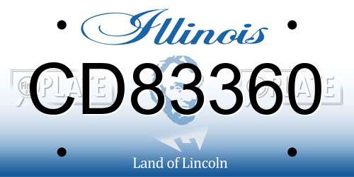 CD83360 Illinois License Plate