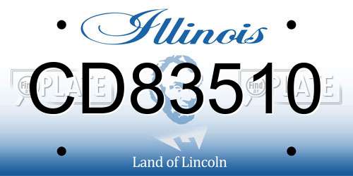 CD83510 Illinois License Plate