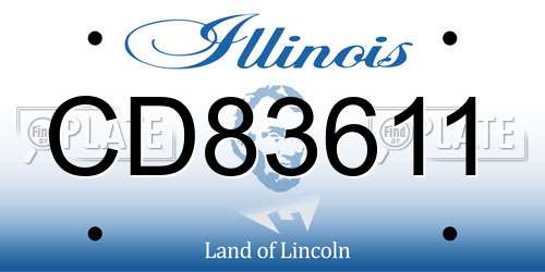 CD83611 Illinois License Plate