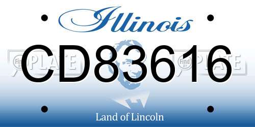 CD83616 Illinois License Plate