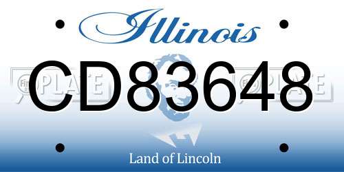 CD83648 Illinois License Plate