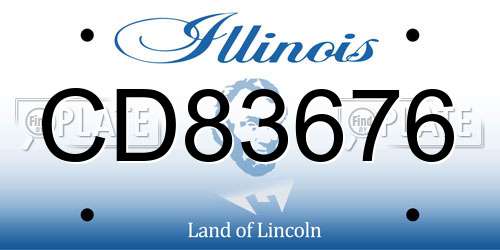 CD83676 Illinois License Plate