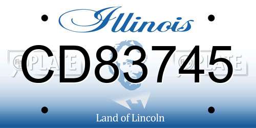 CD83745 Illinois License Plate