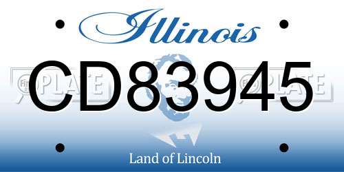 CD83945 Illinois License Plate