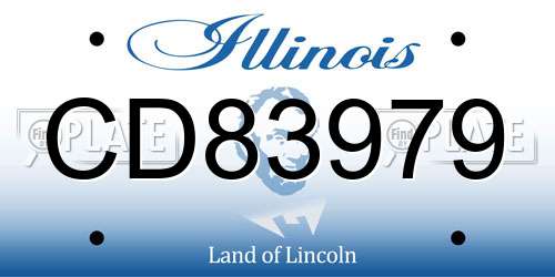 CD83979 Illinois License Plate