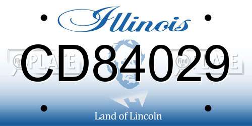 CD84029 Illinois License Plate