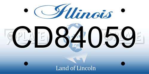 CD84059 Illinois License Plate